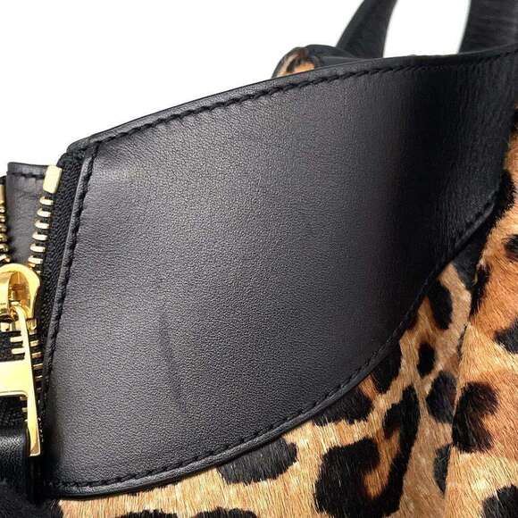 Loewe Hammock Leopard Handbag Black Shoulder Bag - Picture 9 of 11